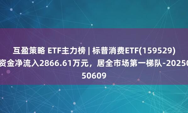 互盈策略 ETF主力榜 | 标普消费ETF(159529)主力资金净流入2866.61万元，居全市场第一梯队-20250609